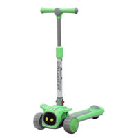 Самокат New World 2611 Cosmonaut cu 3 roti, verde, 61628