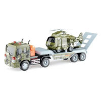 Машина Wenyi WY571G 1:16 Camion transportator cu fricțiune cu elicopter (lumini /sunete)