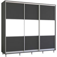Шкаф Mobildor-Lux Aron uși glisante din PAL orizontal (250x60x220H cm) Anthracite