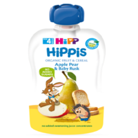 Hipp Hippis пюре сюрприз из груши, яблок и сухариков, 4+мес. 100г