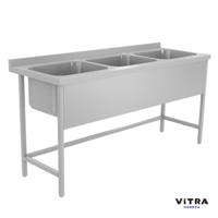 cumpără ONS MZN-3 B 18.7.00 Chiuveta cu cupa sudata, 3 sectii  1800x700x850mm (adincime 300mm ) în Chișinău