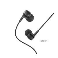 Borofone BM51 black (728883) Hoary universal earphones with microphone, Speaker outer diameter 10MM, cable length 1.2m, Microphone