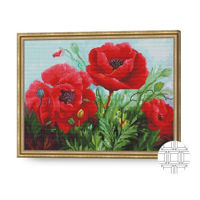 Картина по номерам Art Gallery QB201854 Mozaic cu diamante patrate 40x50cm Maci aprinsi