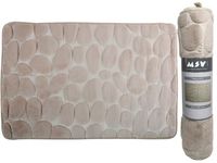 Коврик для ванной комнаты 40X60cm Pebble бежевый, микрофибр