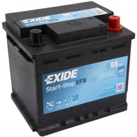 Автомобильный аккумулятор Exide START-STOP EFB 12V 55Ah 540EN 207x175x190 -/+ (EL550)