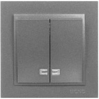 Întrerupător electric Mono Electric Intrerupator 2cl. ilum. antracit Despina