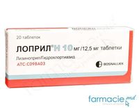 Lopril H comp. (10mg +12.5mg) N20 (lisinopril+hdroclorotiazid)