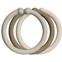 Пустышка BIBS 900238 Set 12 inele multifunctionale Sand/Dark Oak/Vanilla