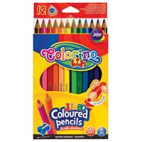 Цветные карандаши 17,5 cм 12 шт. Jumbo Colorino