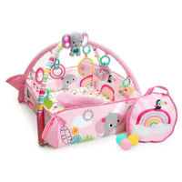 Игровой комплекс для детей Bright Starts 12625 Salteluta de activitati 5 in 1 Gym & Ball Pit Rainbow Tropics