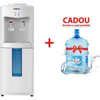 Cooler pentru apă HotFrost V118E + Butelie cu apă potabilă „Apă bună” (19 l) cadou
