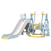 Teren de joacă Richi TKR005 (60051) Tobogan albastru cu scrinciob pentru copii