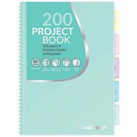 Блокнот A5 Coolpack Pastel, 200 страниц, бирюзовая спираль математика