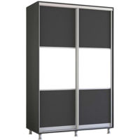 Dulap Mobildor-Lux Aron cu uși glisante orizontal (130x60x200H cm) Anthracite