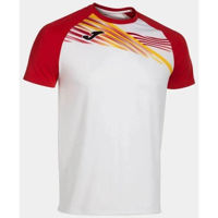 Одежда для спорта Joma Elite X Short Sleeve T-Shirt White Red (S) 103101.206