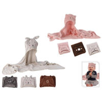 Lenjerie de pat pentru copii Promstore 49572 Patura pentru copii 100x70сm cu gluga (în ass)