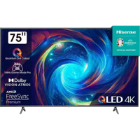 75" LED SMART TV Hisense 75E7KQ PRO, QLED, 3840x2160, VIDAA OS, Black