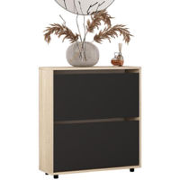 Raft pentru încălțăminte Mobildor-Lux Leo 60x27x86H cm Sonoma/Anthracite