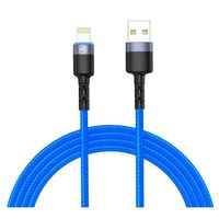 Cablu telefon mobil Tellur TLL155364 Cable USB - Lightning, cu LED, 3A, 1.2m, Blue