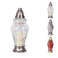 Декор Grave lights 45391 Candelă sticlă cu capac 33cm 55 ore 3 culori