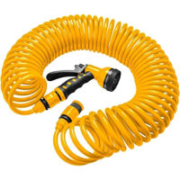 Furtun Tolsen spiralat 15m pentru gradina cu pistol de stropit 8 functii (57255)