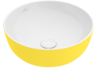 Lavoar cu montarea pe blat rotund Villeroy & Boch Artis TitanCeram, Lemon