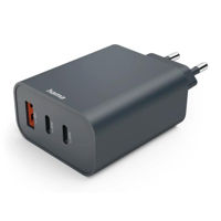 Зарядное устройство сетевое Hama 86445 Fast Charger, 2x USB-C, 1x USB-A, PD, 65 W, anthracite