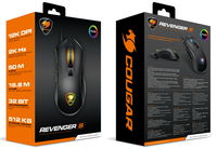 Gaming Mouse Cougar Revenger S, Optical, 100-12000 dpi, 6 buttons, 250IPS, 50G, RGB, Black, USB