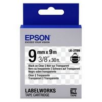 Tape Cartridge EPSON LK3TBN; 9mm/9m Transparent, Black/Clear, C53S653004