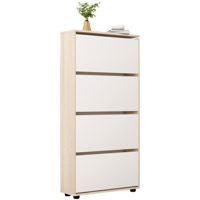 Raft pentru încălțăminte Mobildor-Lux Leo 80x27x164H cm Sonoma/White