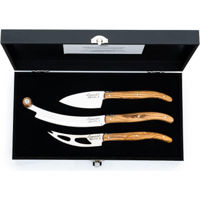 Набор ножей Laguiole Luxury Line 3 Cheese Knives Olive V2 set 3 buc. in cutie lemn