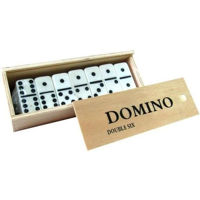 Настольная игра Promstore 38324 Игра домино в деревянной коробке 15.5x5.5x5cm