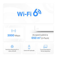 Whole-Home Mesh Dual Band Wi-Fi 6 System MERCUSYS, "Halo H80X(3-pack)", 3000Mbps, MU-MIMO,Gbit Ports