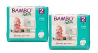 1 Set 2 pachete Scutece Bambo Nature 2  (3-6 kg), 30 buc