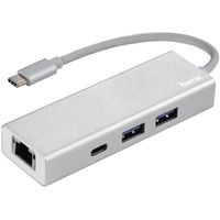 Переходник для IT Hama 200108 USB-C Multiport, 4 Ports, 2 x USB-A, LAN