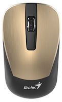 Wireless Mouse Genius NX-7015, Optical, 800-1600 dpi, 3 buttons, Ambidextrous, BlueEye, 1xAA, Gold