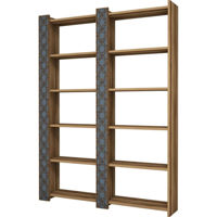 Офисный стеллаж Trendy Orasul 2, Nuc, Calcedonie 124x170x24cm, raft de carti