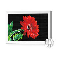 Картина по номерам Art Gallery JS20046 Mozaic cu diamante 20x30cm Floarea rosie