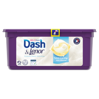 Detergent capsule Dash&Lenor Sensitive Pods 24spalari