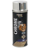 Лак аэроз. aкриловый, CHROME, серебристый, INRAL