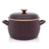 Cratiță Metalac 57042 Cratita emailata Bordo Princ 20cm, 4.2L, capac din metal