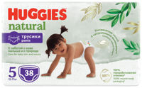 Трусики Huggies Natural 5  (12-17 kg)  38шт.