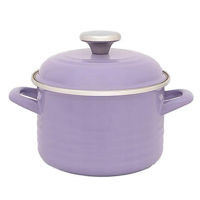 Cratiță Metalac 57052 Cratita emailata Waves Violet 16cm, 2.0L, capac din metal