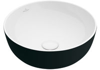 Lavoar cu montarea pe blat rotund Villeroy & Boch Artis TitanCeram, Coal Black