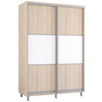 Dulap Mobildor-Lux Aron-P 1.0m-1.8m uși glisante din PAL orizontal (180x60x220H cm) Sonoma
