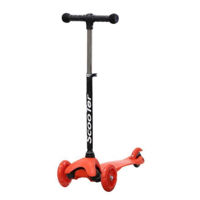 Самокат New World BAQ-2517 Scooter cu 3 roti, rosu, 61527