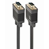 Cable VGA Premium 15.0m, HD15M/HD15M Black, Cablexpert, CC-PPVGA-15M-B