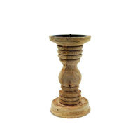 Свеча Holland 47298 NVT Подсвечник дерево манго 21x11cm