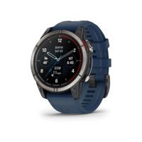 Ceas inteligent Garmin quatix® 7 Pro - Sapphire AMOLED, Titanium with Captain Blue Band (010-02803-81)