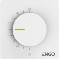 Термостат ENGO Controls ESIMPLE-230W, montaj pe perete, control mecanic, white